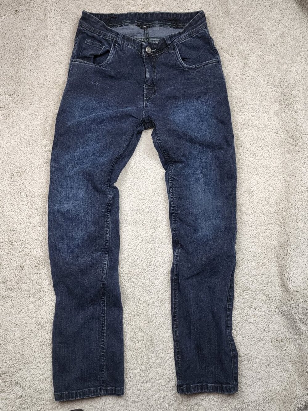 Street And Steel Men's 30x30 blue Jeans Knee Padded Straight Fit Motercycle USA